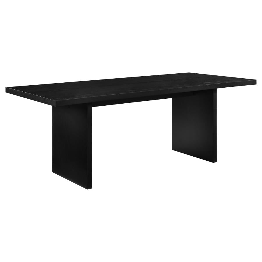 Decker 82-inch Rectangular Wood Dining Table Black