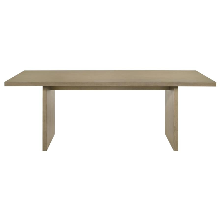 Decker 7-piece 82-inch Rectangular Dining Set Wheat and Natural Oak