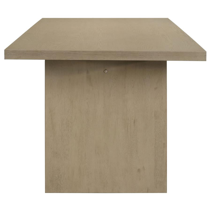 Decker 7-piece 82-inch Rectangular Dining Set Wheat and Natural Oak