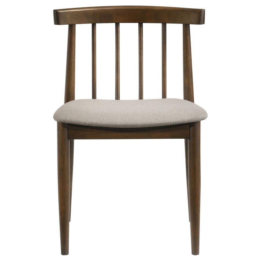 Decker 7-piece 82-inch Dining Set with Upholstered Seat Chairs Walnut
