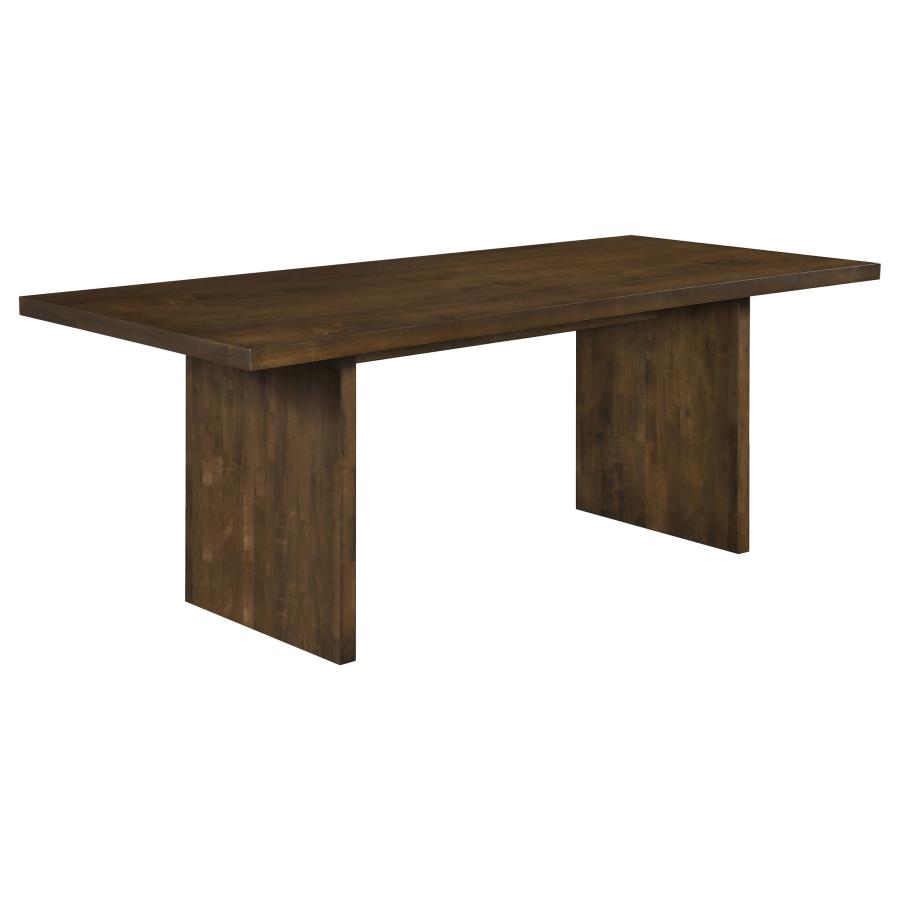 Decker 7-piece 82-inch Dining Set with Fabric Chairs Walnut
