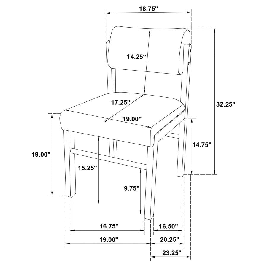 Decker 7-piece 82-inch Rectangular Dining Set Cream and Walnut