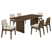 Decker 7-piece 82-inch Rectangular Dining Set Cream and Walnut
