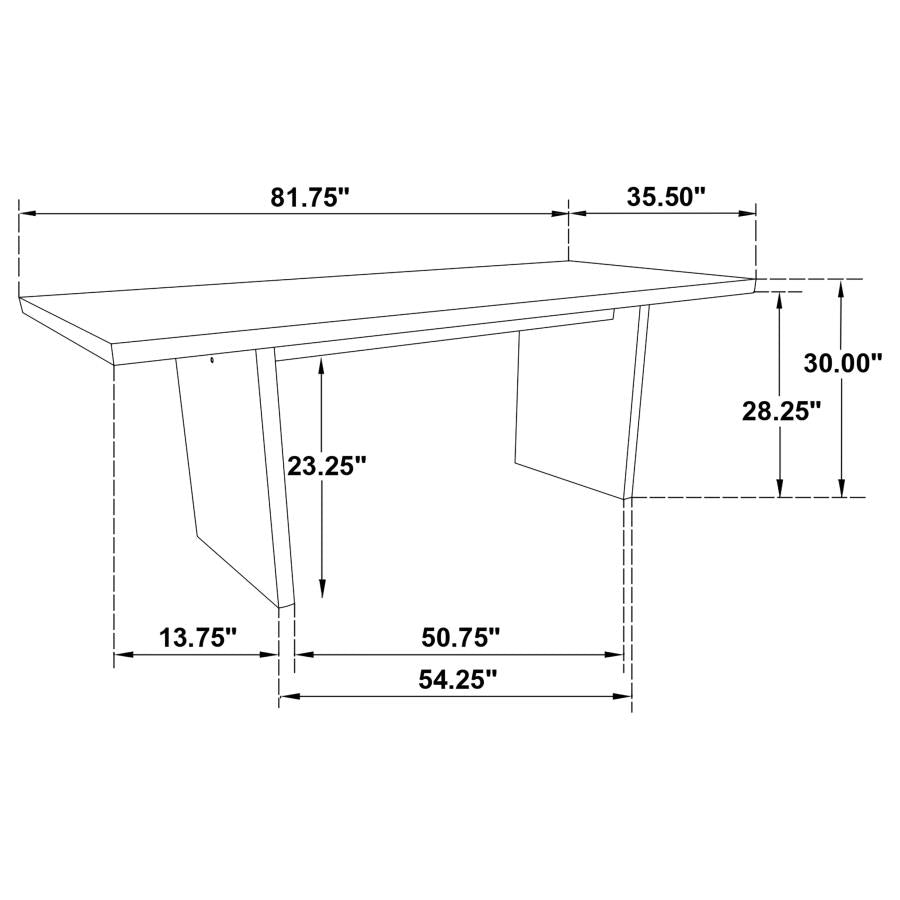 Decker 82-inch Rectangular Wood Dining Table Dark Walnut