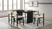 Decker 7-piece 70-inch Counter Height Dining Set Cream and Black