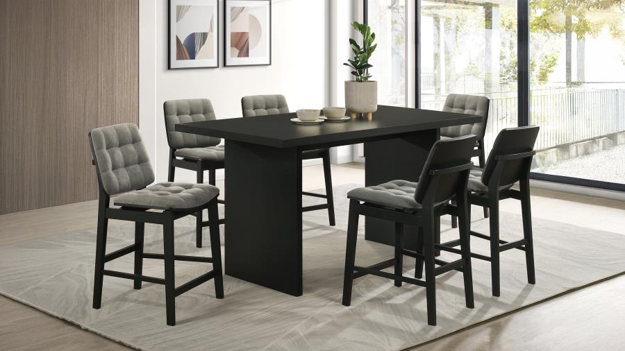 Decker 7-piece 70-inch Counter Height Dining Set Grey and Black