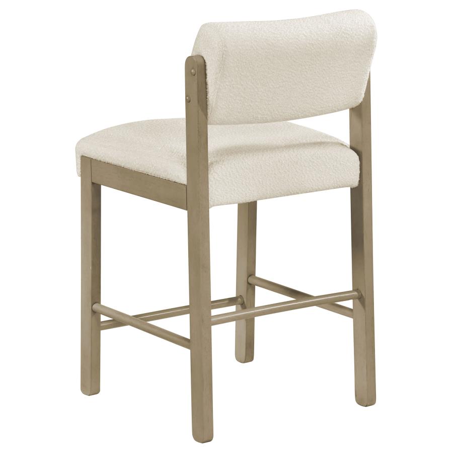 Decker 7-piece Counter Height Set with Fabric Chairs Natural Oak