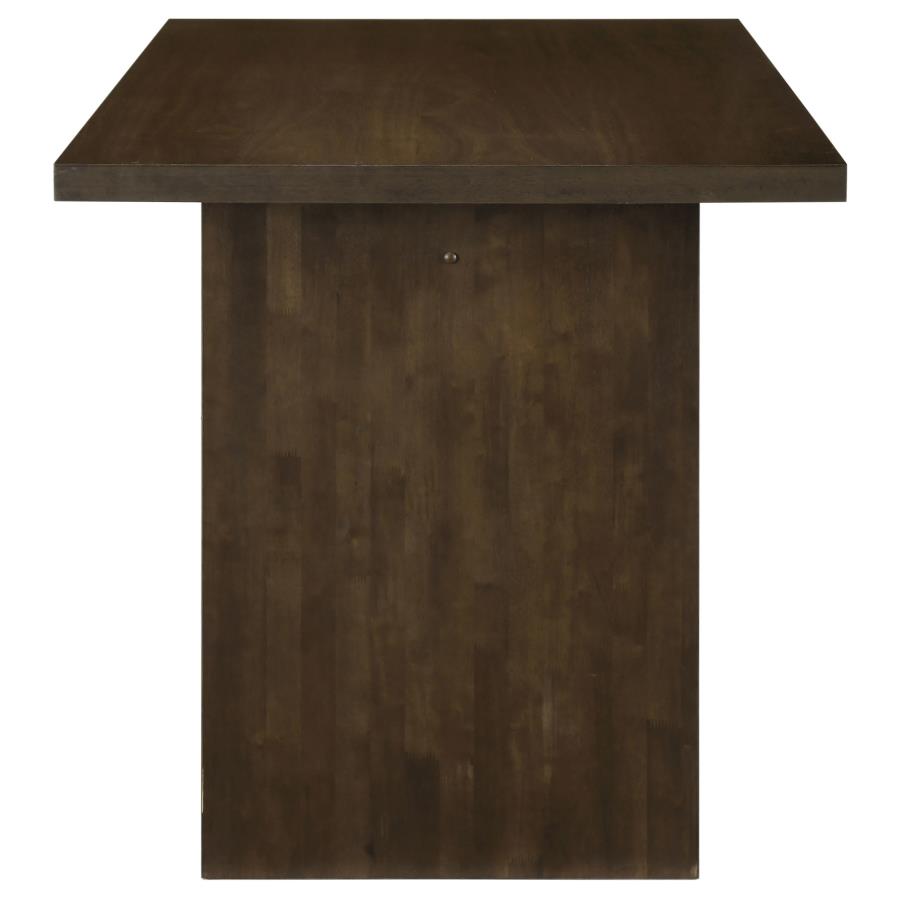 Decker 7-piece Counter Height Set with Faux Leather Chairs Walnut