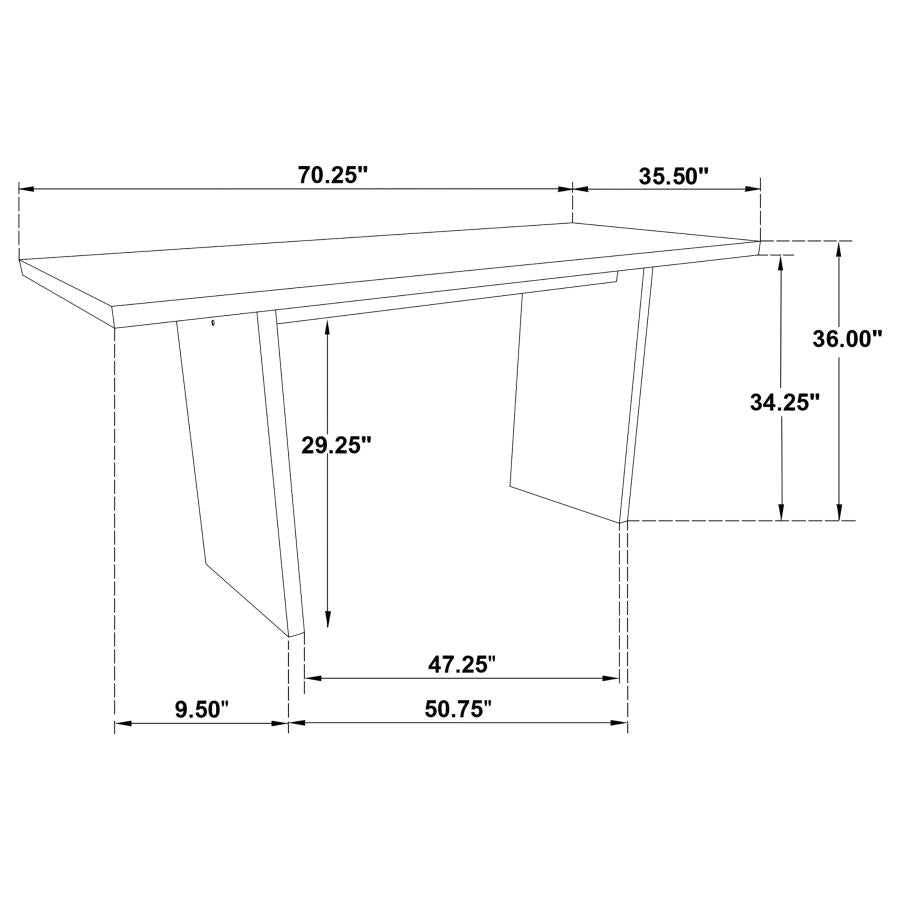 Decker 7-piece 70-inch Counter Height Dining Set Cream and Walnut