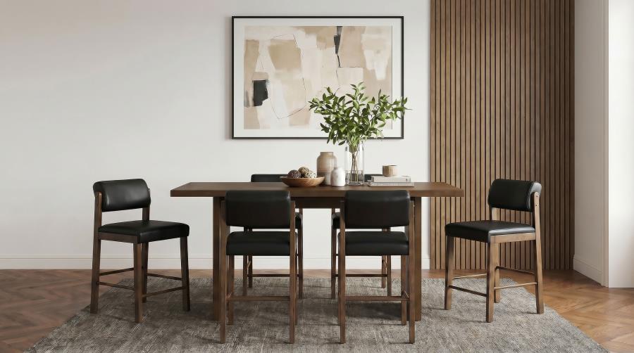 Decker 70-inch Rectangular Wood Counter Height Dining Table Walnut
