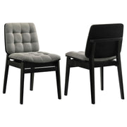 Redbridge Upholstered Side Chair Grey and Black (Set of 2)