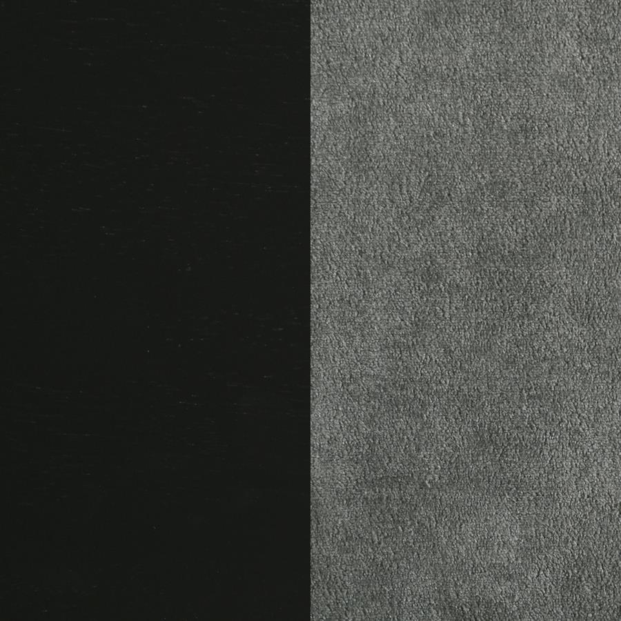 Redbridge Velvet Upholstered Side Chair Grey and Black (Set of 2)