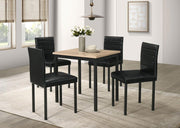 Garza 5-piece Space Saving Dining Set Greige Oak