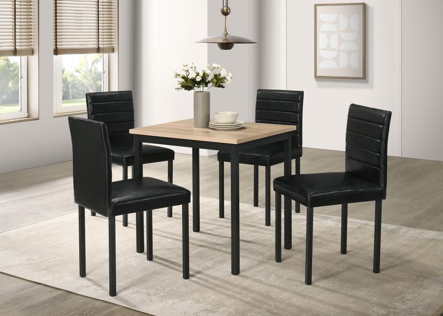 Garza 5-piece Space Saving Dining Set Greige Oak
