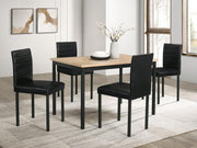 Garza 5-piece Rectangular Dining Set Greige Oak