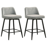 Mellor Fabric Upholstered Swivel Counter Chair Grey (Set of 2)