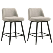 Mellor Fabric Upholstered Swivel Counter Chair Slate Brown (Set of 2)