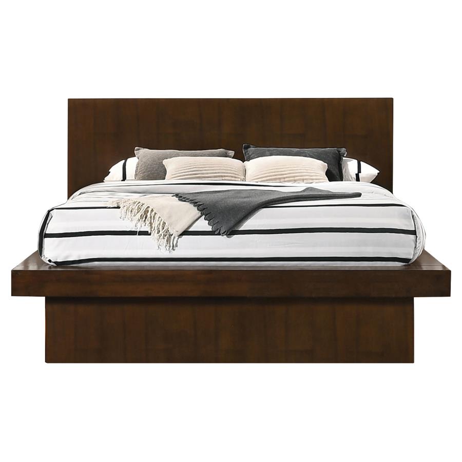 Jessica 5-piece Queen LED Wall Panel Bedroom Set Cappuccino