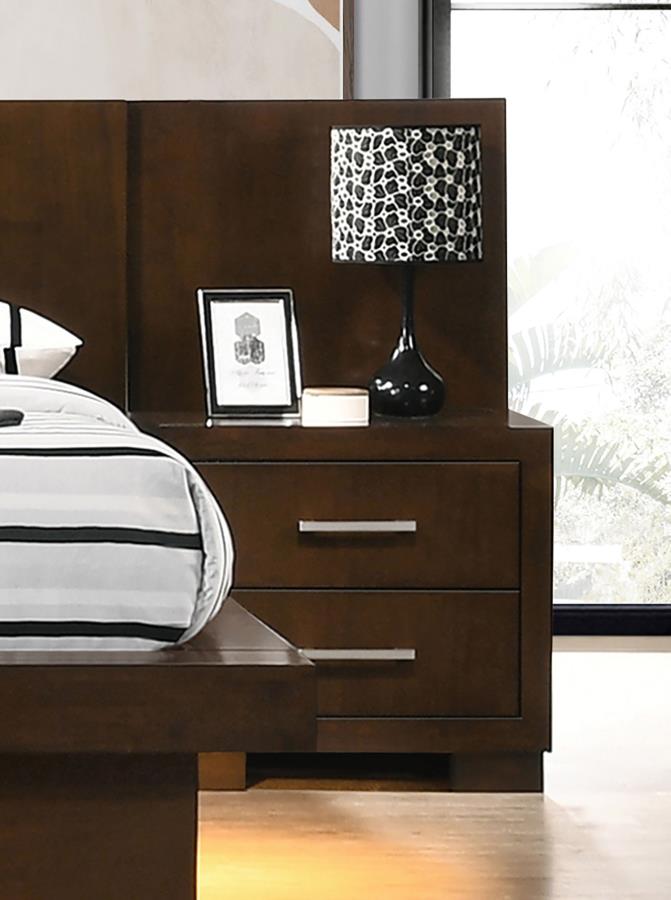 Jessica 5-piece Queen LED Wall Panel Bedroom Set Cappuccino