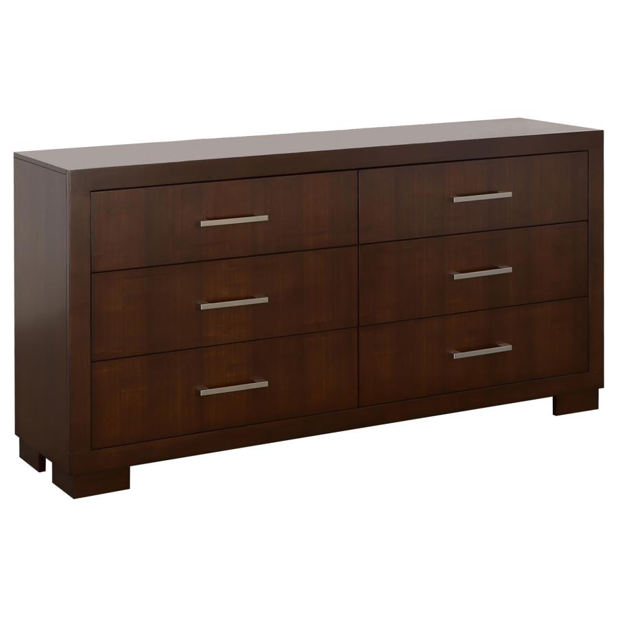 Jessica 5-piece Queen LED Wall Panel Bedroom Set Cappuccino