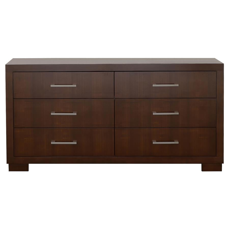 Jessica 5-piece Queen LED Wall Panel Bedroom Set Cappuccino