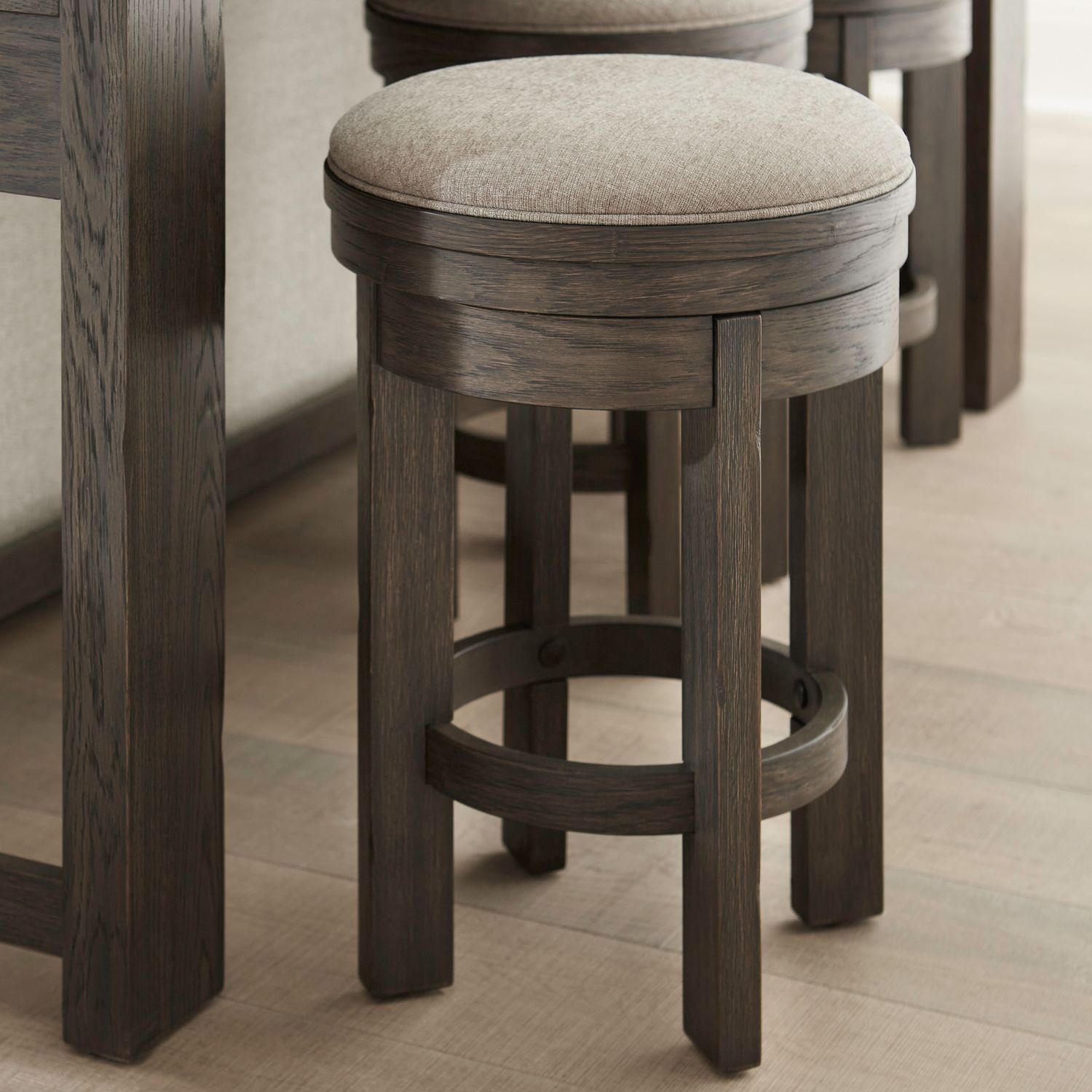 Lennox Hill Upholstery Swivel Console Stool
