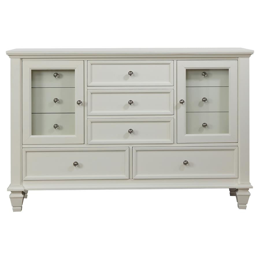 Sandy Beach 4-piece Eastern King Storage Bedroom Set Cream White