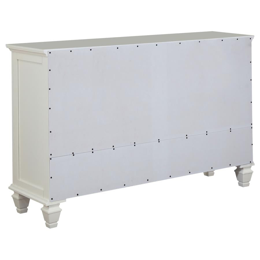 Sandy Beach 4-piece Eastern King Storage Bedroom Set Cream White