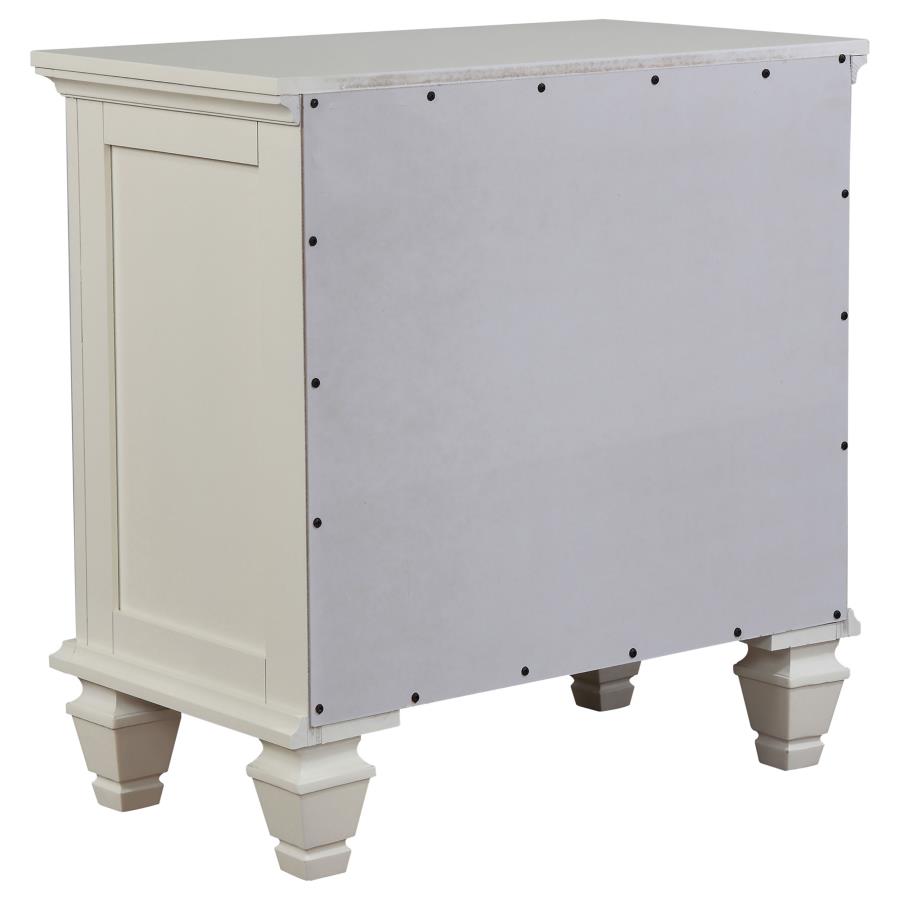 Sandy Beach 5-piece Eastern King Storage Bedroom Set Cream White