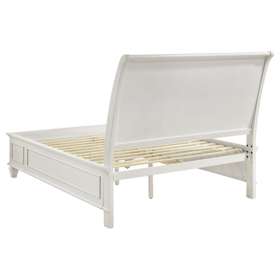 Sandy Beach 5-piece Queen Storage Bedroom Set Cream White