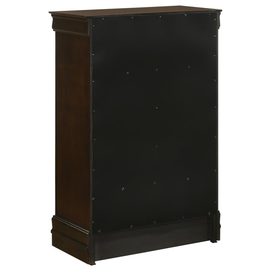 Louis Philippe 5-piece Eastern King Bedroom Set Cappuccino