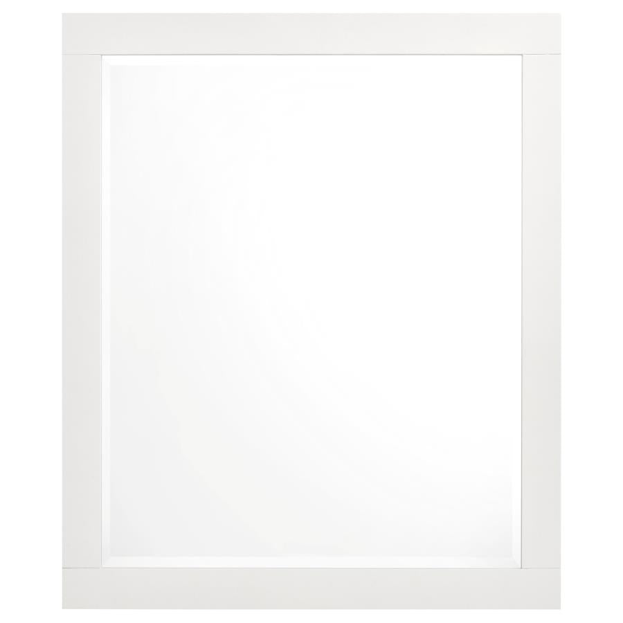 Jessica 5-piece Eastern King LED Wall Panel Bedroom Set Snow White