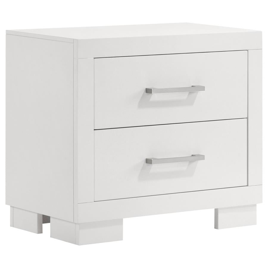 Jessica 5-piece Queen LED Wall Panel Bedroom Set Snow White