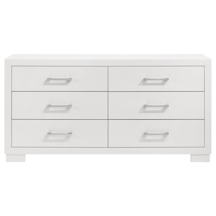 Jessica 5-piece Queen LED Wall Panel Bedroom Set Snow White