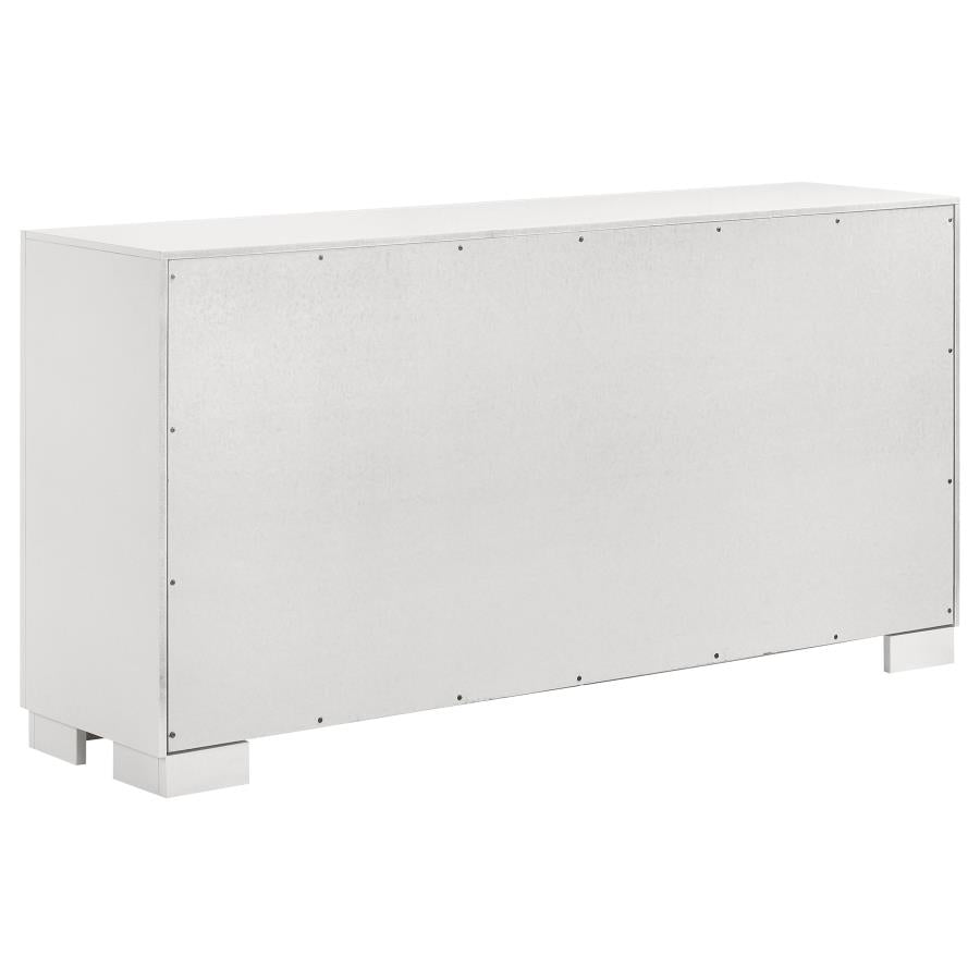 Jessica 6-piece Queen LED Bedroom Set Snow White
