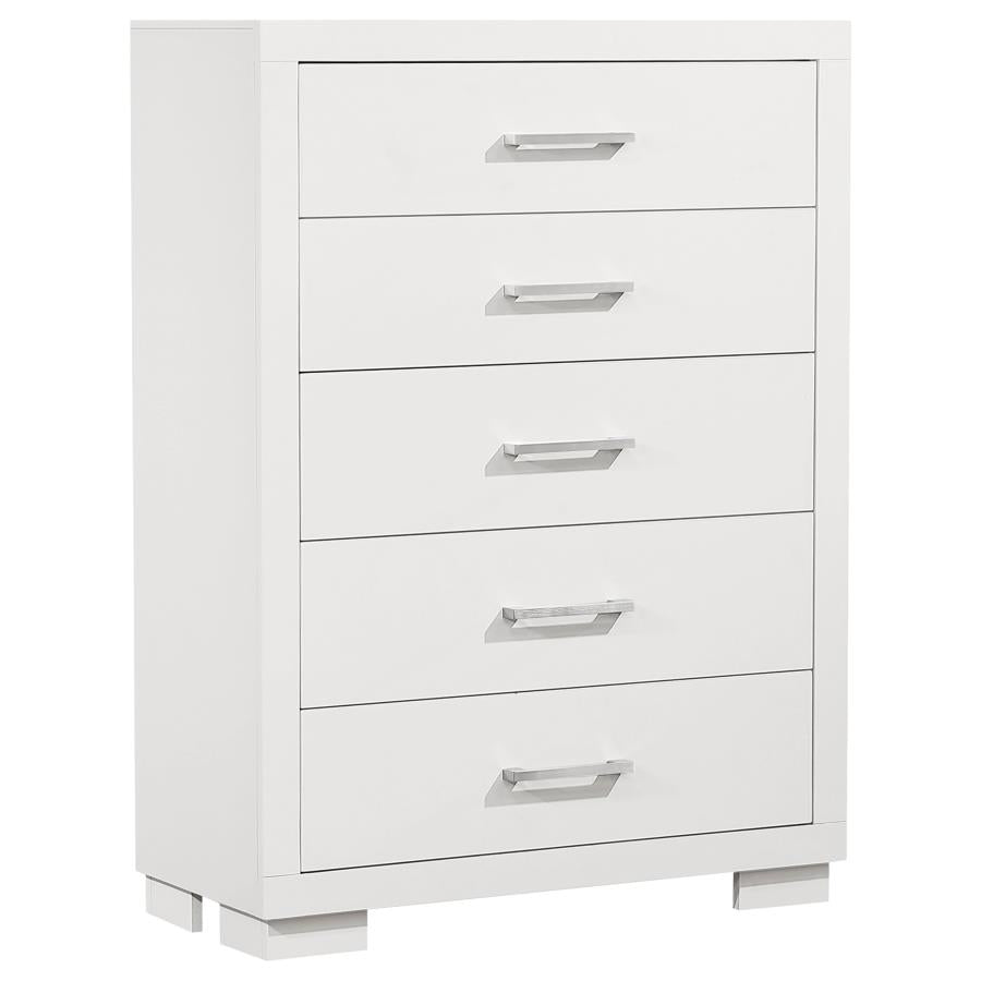 Jessica 6-piece Queen LED Bedroom Set Snow White