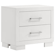 Jessica 2-drawer Nightstand Snow White