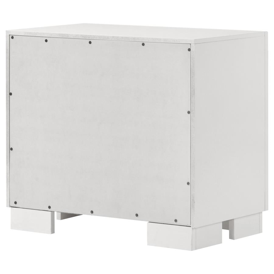 Jessica 2-drawer Nightstand Snow White
