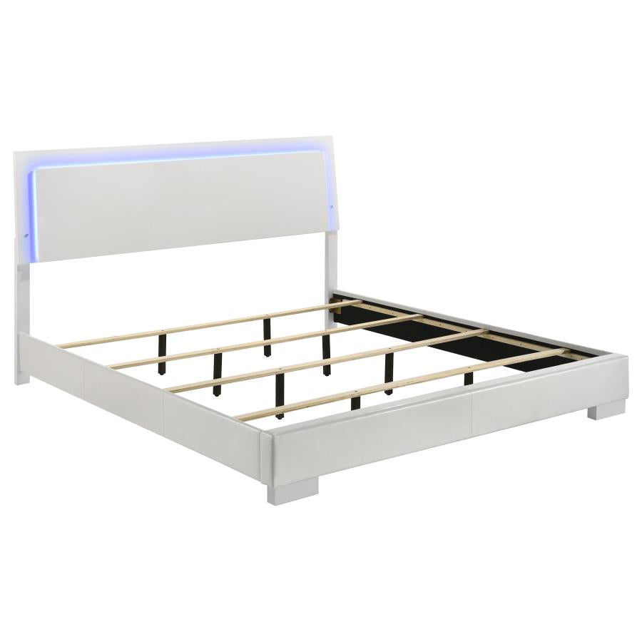 Felicity 4-piece California King Bedroom Set White Gloss
