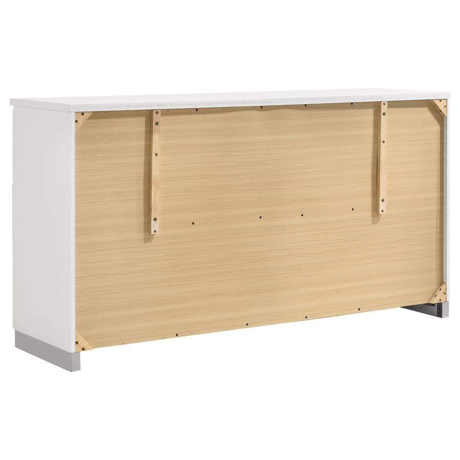 Felicity 6-piece California King Bedroom Set White High Gloss