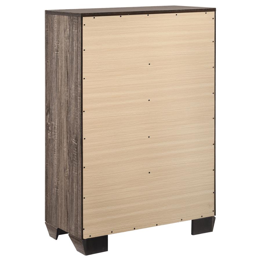 Kauffman 5-piece Eastern King Storage Bedroom Set Washed Taupe