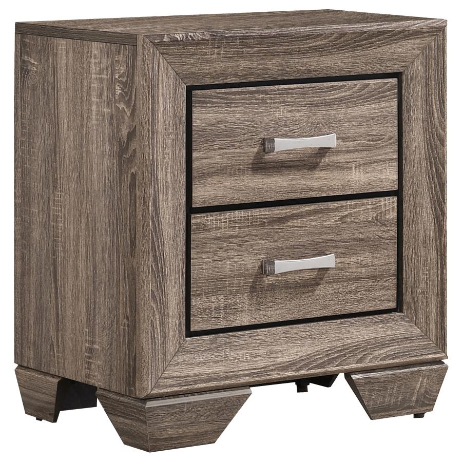 Kauffman 4-piece Queen Storage Bedroom Set Washed Taupe