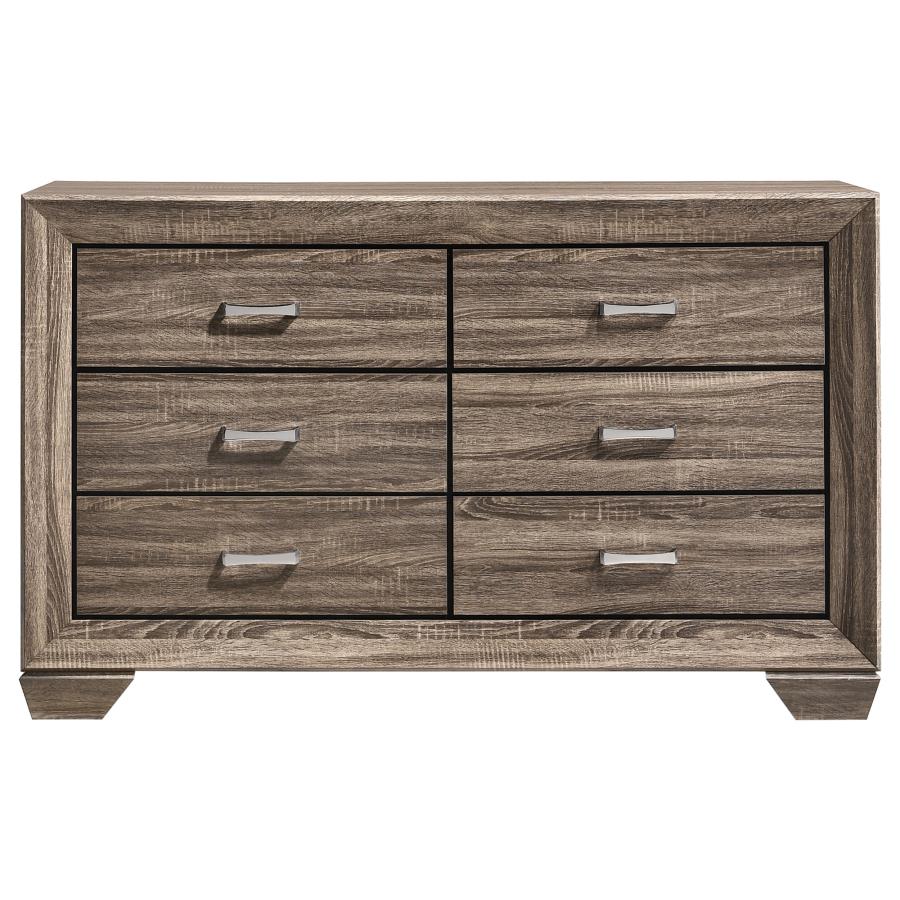 Kauffman 4-piece Queen Storage Bedroom Set Washed Taupe