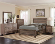 Kauffman 5-piece Queen Storage Bedroom Set Washed Taupe