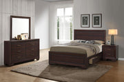 Kauffman 4-piece California King Storage Bedroom Set Dark Cocoa