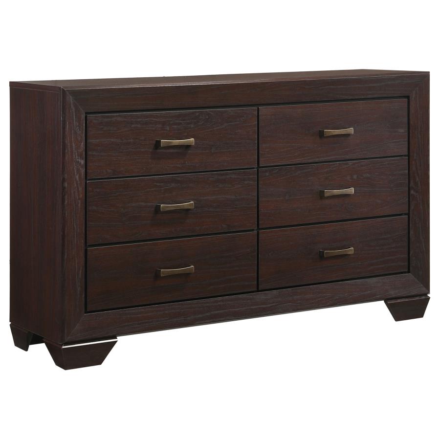 Kauffman 5-piece California King Storage Bedroom Set Dark Cocoa