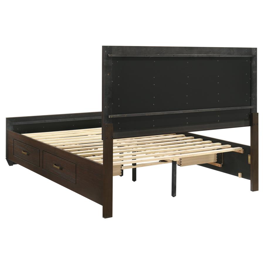 Kauffman 4-piece Queen Storage Bedroom Set Dark Cocoa