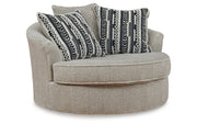 Calnita Oversized Swivel Accent Chair