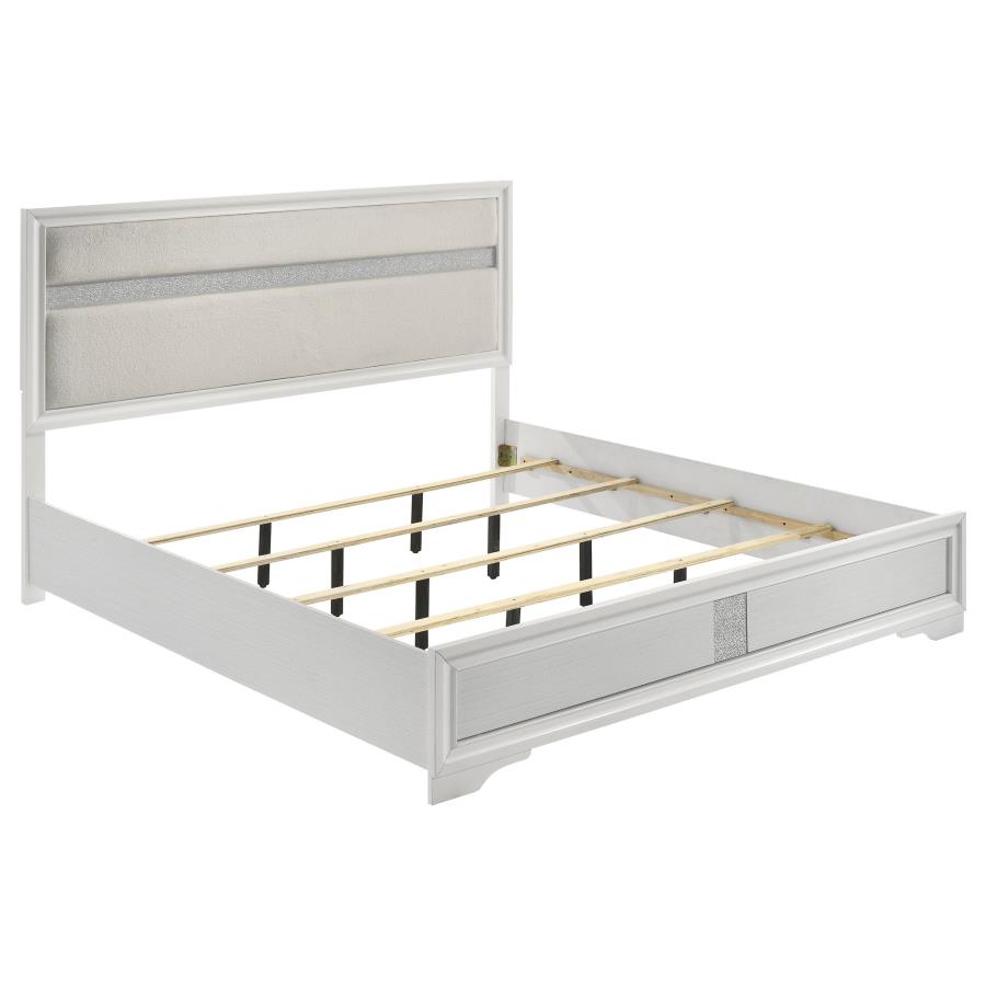 Miranda 5-piece Eastern King Upholstered Bedroom Set White