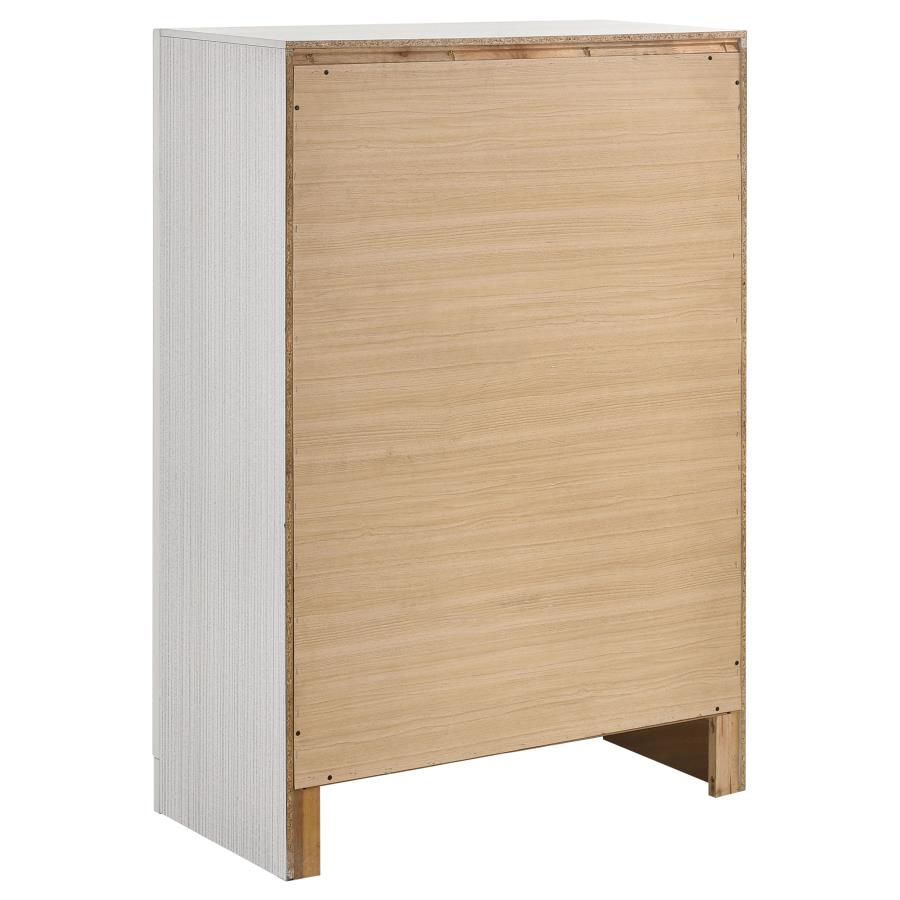 Miranda 5-piece Eastern King Upholstered Bedroom Set White